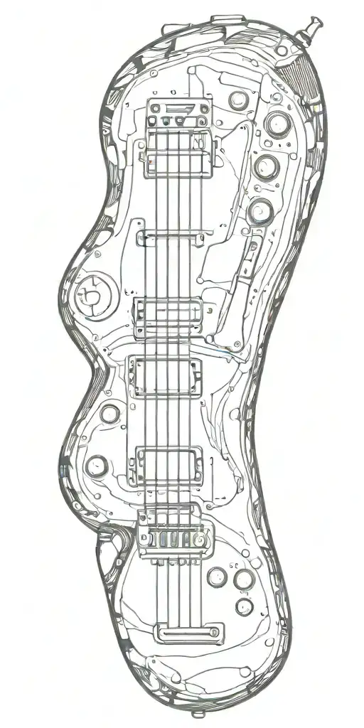 guitar tattoo design idea