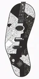 guitar tattoo design idea