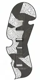 guitar tattoo design idea