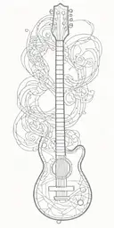guitar tattoo design idea