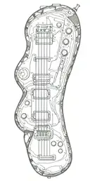 guitar tattoo design idea