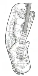 guitar tattoo design idea