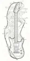 guitar tattoo design idea