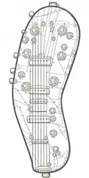 guitar tattoo design idea