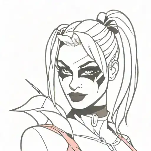 harley quinn tattoo design idea