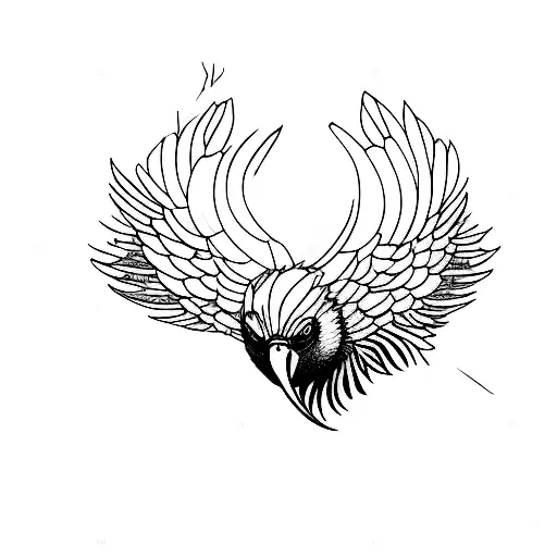 vulture tattoo design idea