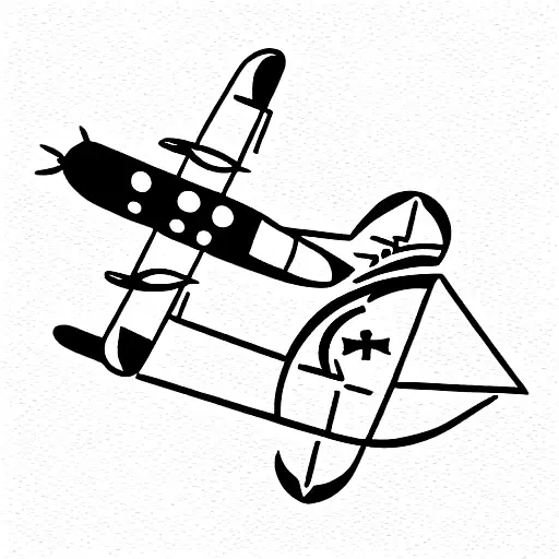 make me an aviation themed tattoo with a Viking twist tattoo design idea
