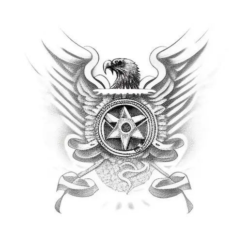 double headed eagle tattoo design idea