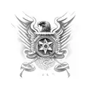 double headed eagle tattoo design idea