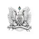 double headed eagle tattoo design idea