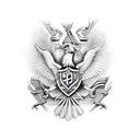 double headed eagle tattoo design idea
