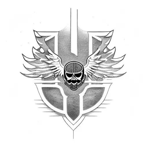 A wrench transforming into a Harley Davidson logo tattoo design idea