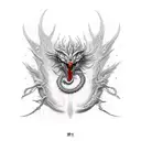 Dragon and fire tattoo design idea