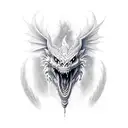 Dragon and fire tattoo design idea