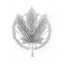 Ironman inside canadian leaf tattoo design idea