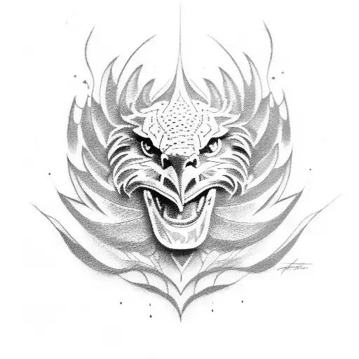 Eagle lion king  tattoo design idea