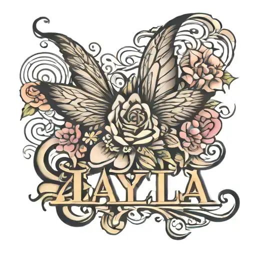 layla name tattoo design idea