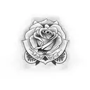 dove flying over roman numerals with roses tattoo design idea