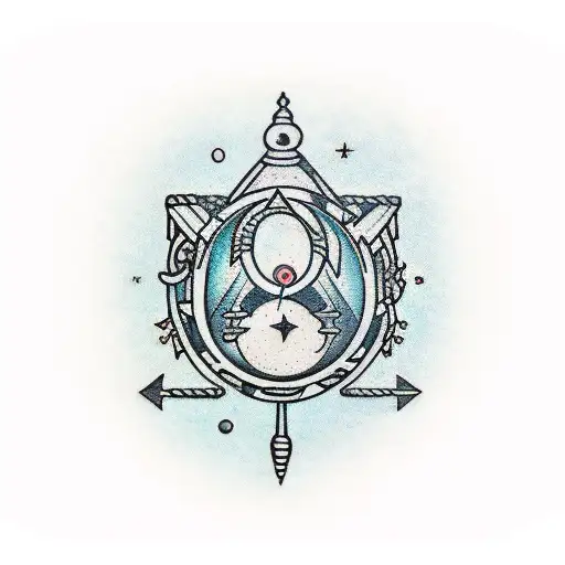 libra, cancer, Aries and Pisces tattoo design idea