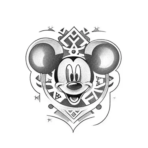 mickey mouse tattoo design idea