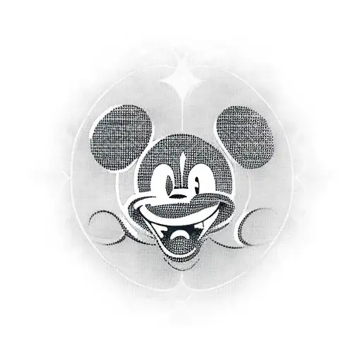 mickey mouse and pittsburgh steelers logo tattoo design idea