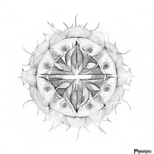 phoenix mandala tattoo design idea
