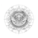 phoenix mandala tattoo design idea