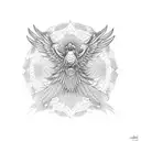 phoenix mandala tattoo design idea