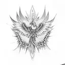 phoenix mandala tattoo design idea