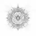 phoenix mandala tattoo design idea