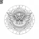 phoenix mandala tattoo design idea