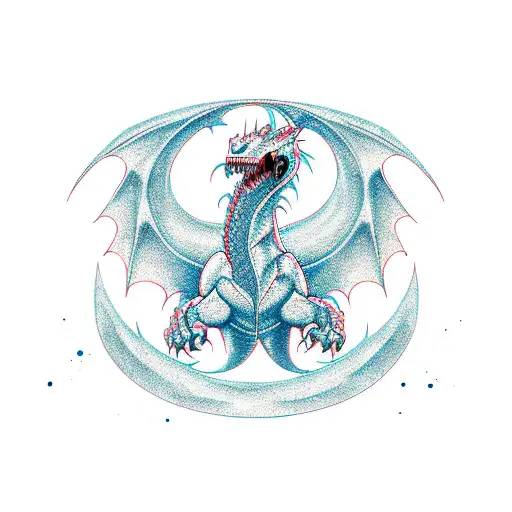 A fierce dragon wrapped around a stock chart, symbolizing the power and volatility of the market tattoo design idea