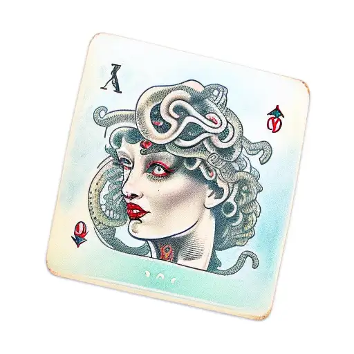 medusa tarot card tattoo design idea