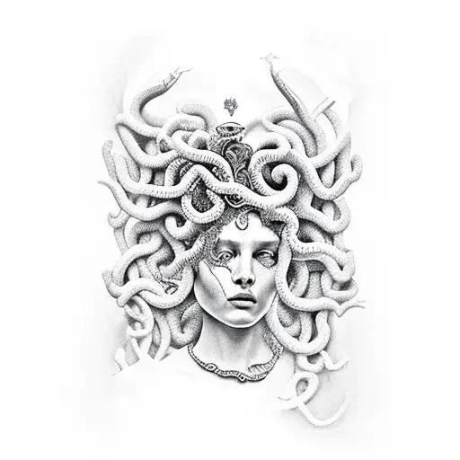 medusa tarot card tattoo design idea