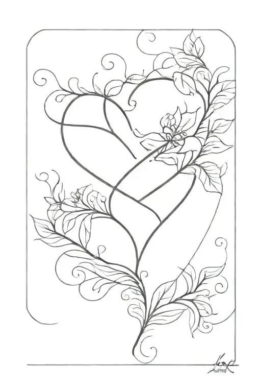 sternum tattoo fine line with a love heart tattoo design idea