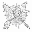 cardinal virtues discipline Justice wisdom courage symbols tattoo design idea