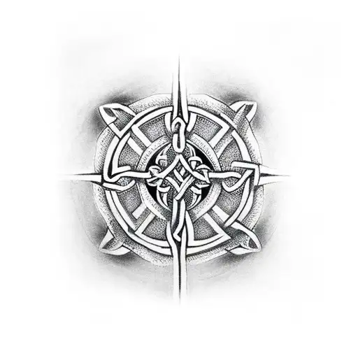 celtic cross  tattoo design idea