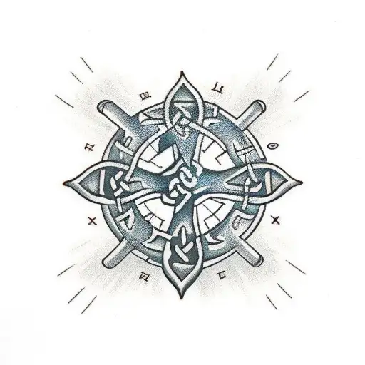 celtic cross  tattoo design idea