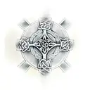 celtic cross  tattoo design idea