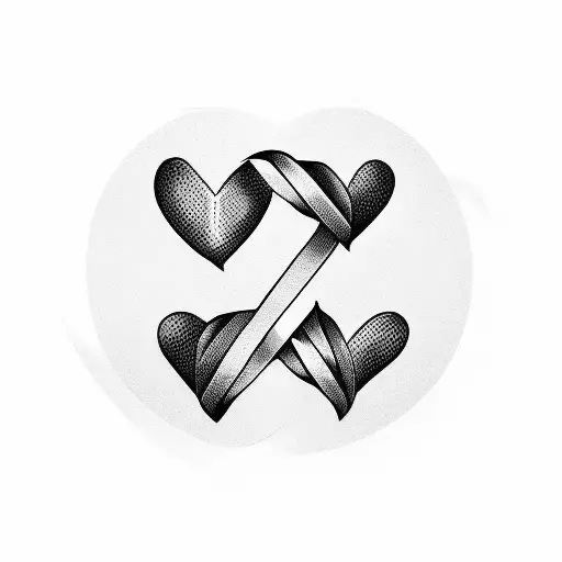 A pair of intertwined hands forming a heart shape with the initials J and G incorporated into the design tattoo design idea
