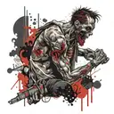 zombie apocalypse tattoo design idea