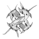 two fish koi  tattoo design idea