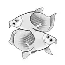 two fish koi  tattoo design idea