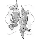 two fish koi  tattoo design idea