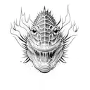 crocodile , redfish tattoo design idea