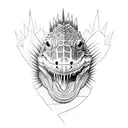 crocodile , redfish tattoo design idea