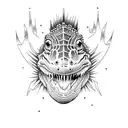crocodile , redfish tattoo design idea