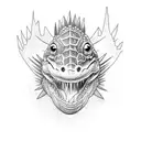 crocodile , redfish tattoo design idea