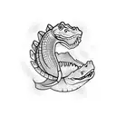 crocodile , redfish tattoo design idea