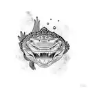 crocodile , redfish tattoo design idea